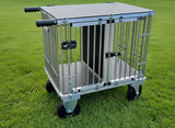 Kleiner Hundeshow-Trolley aus Titan mit 2 Schlafplätzen