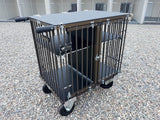 Großer Hundeshow-Trolley aus Titan mit 2 Schlafplätzen