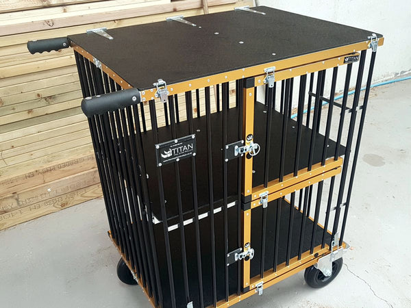 Doppeldecker-Hundeshow-Trolley MIDI Titan mit 2 Schlafplätzen